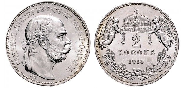 2 KORUNA 1913 KB FRANTIŠEK JOSEF I. 