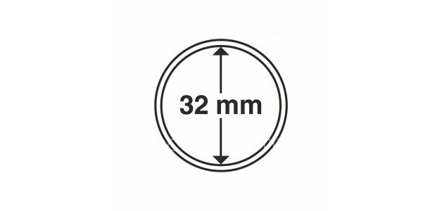 PLASTOVÉ KAPSLE NA MINCE 32 mm - balení 25 ks PLASTOVÉ KAPSLE NA MINCE 32 mm - balení 25 ks