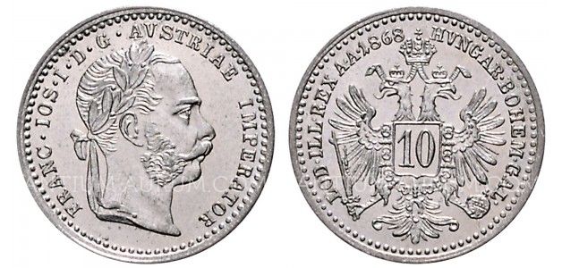 10 KREUZER 1868 FRANTIŠEK JOSEF I. 10 KREUZER 1868 FRANTIŠEK JOSEF I.
