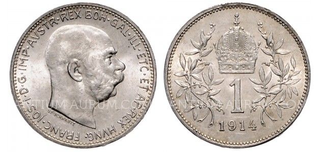 1 KORUNA 1914 FRANTIŠEK JOSEF I. 