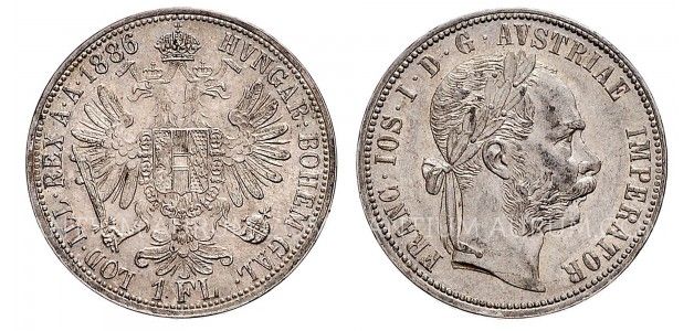 1 ZLATNÍK 1886 FRANTIŠEK JOSEF I. 