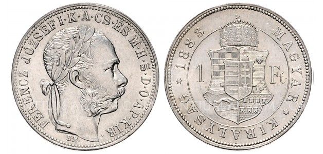 1 FORINT 1883 KB FRANTIŠEK JOSEF 
