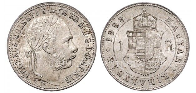 1 FORINT 1888 KB FRANTIŠEK JOSEF I. 